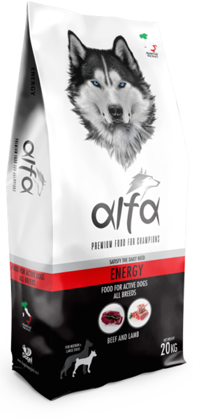 מזון לכלבים אלפא אנרגיה 20 ק"ג Alfa Energy